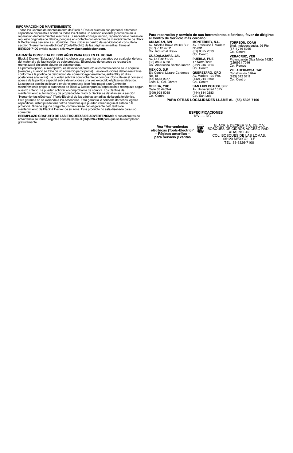 Black & Decker 90529232 User Manual | Page 5 / 5