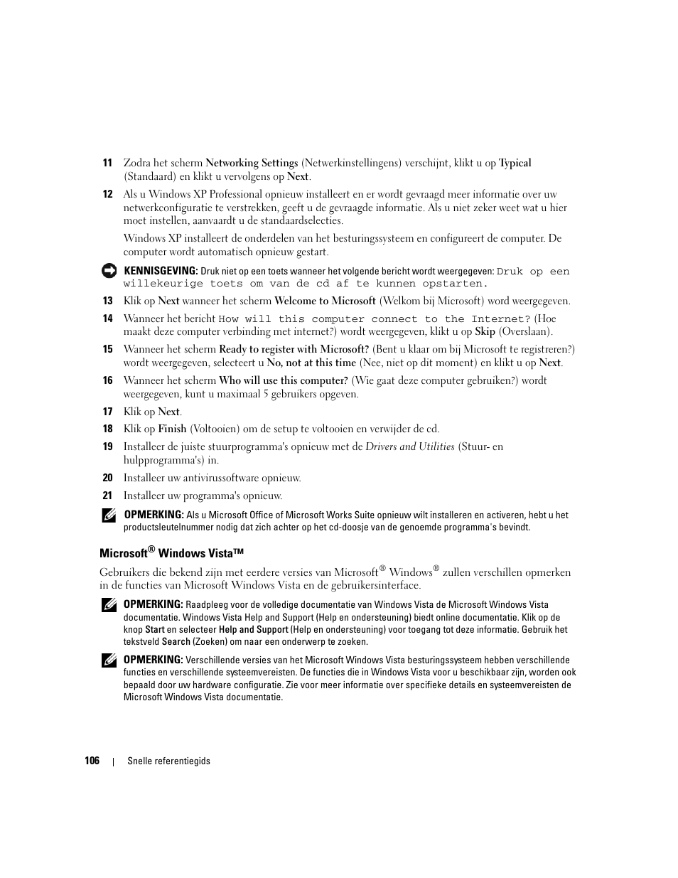 Microsoft® windows vista, Microsoft | Dell OptiPlex 745c (Early 2007) User Manual | Page 106 / 262