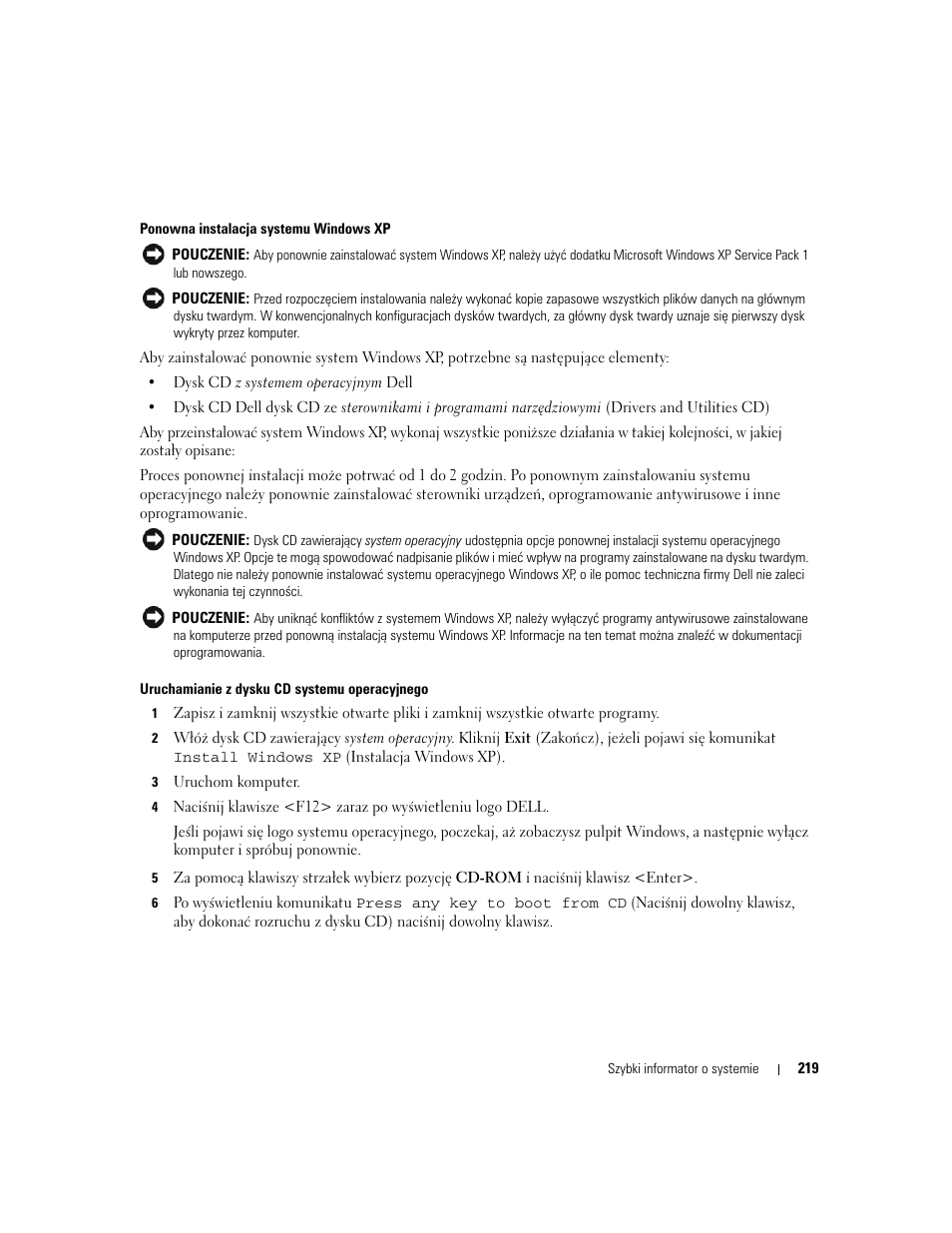 Dell OptiPlex 745c (Early 2007) User Manual | Page 219 / 262
