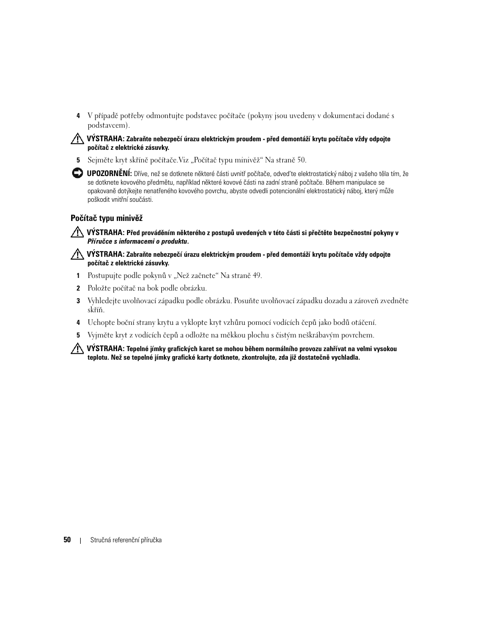 Počítač typu minivěž | Dell OptiPlex 745c (Early 2007) User Manual | Page 50 / 262