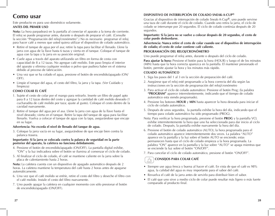 Como usar | Black & Decker SDC740 User Manual | Page 15 / 19