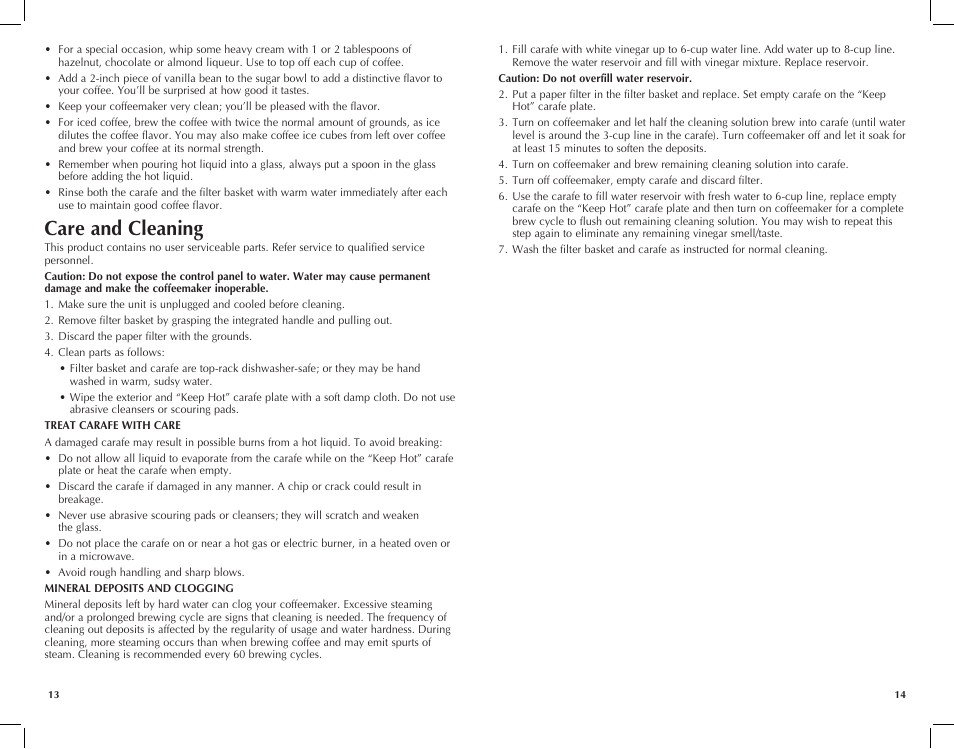 Care and cleaning | Black & Decker SDC740 User Manual | Page 8 / 19