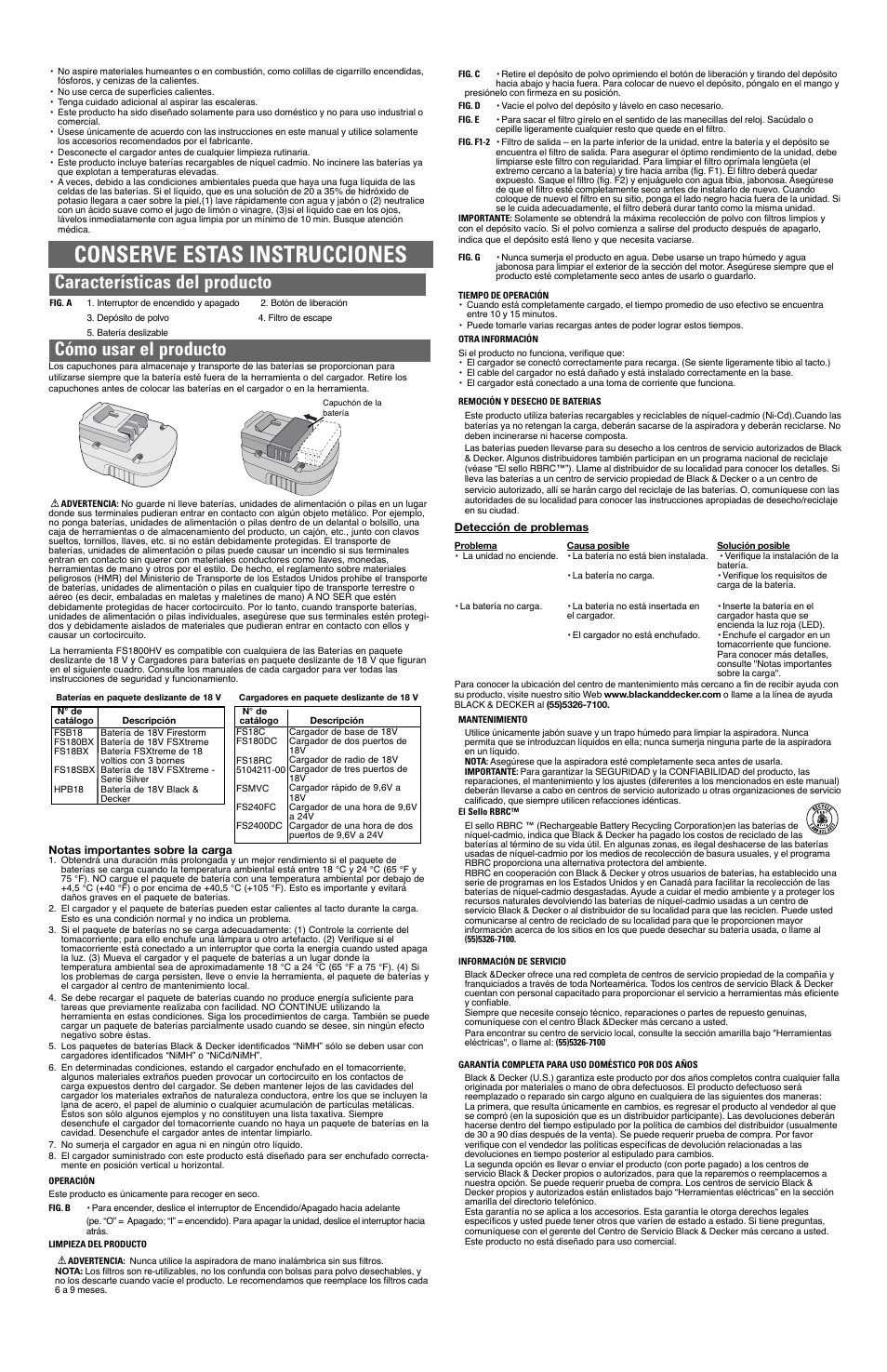 Conserve estas instrucciones, Características del producto cómo usar el producto | Black & Decker Fire Storm 5148276-00 User Manual | Page 4 / 5