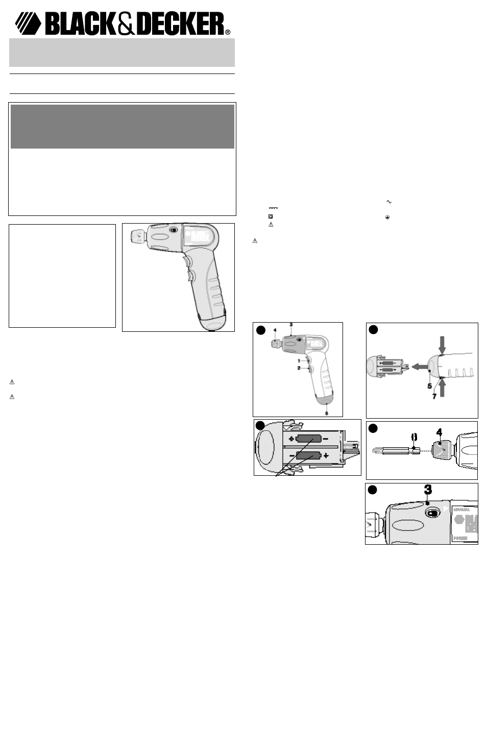 Black & Decker 611196-00 User Manual | 4 pages