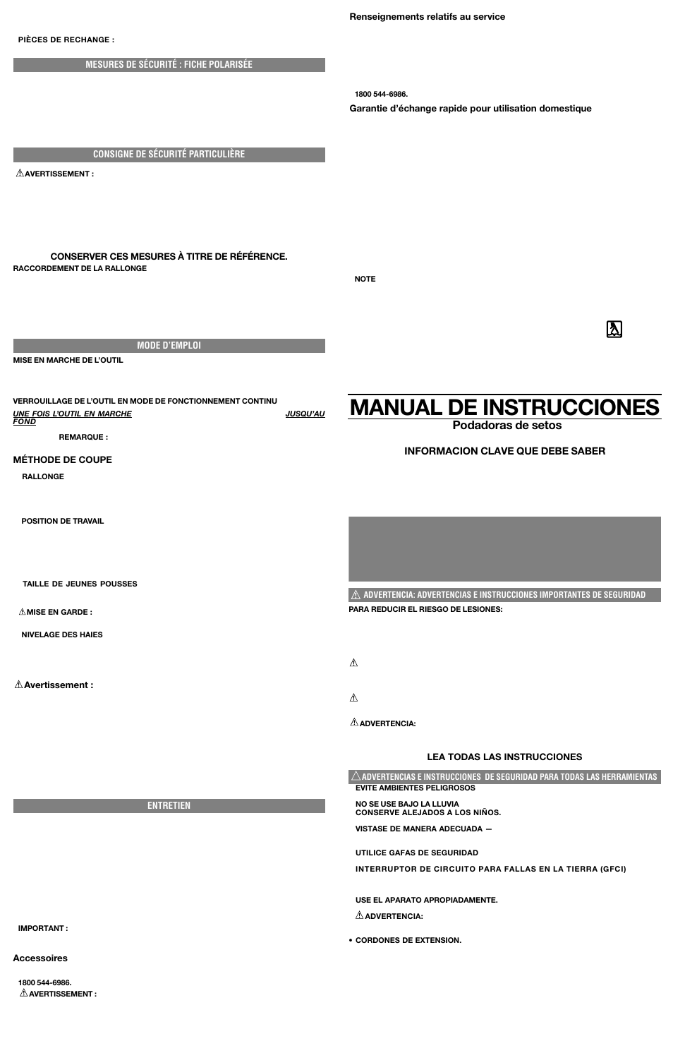 Manual de instrucciones, Podadoras de setos | Black & Decker HT2200 User Manual | Page 3 / 4