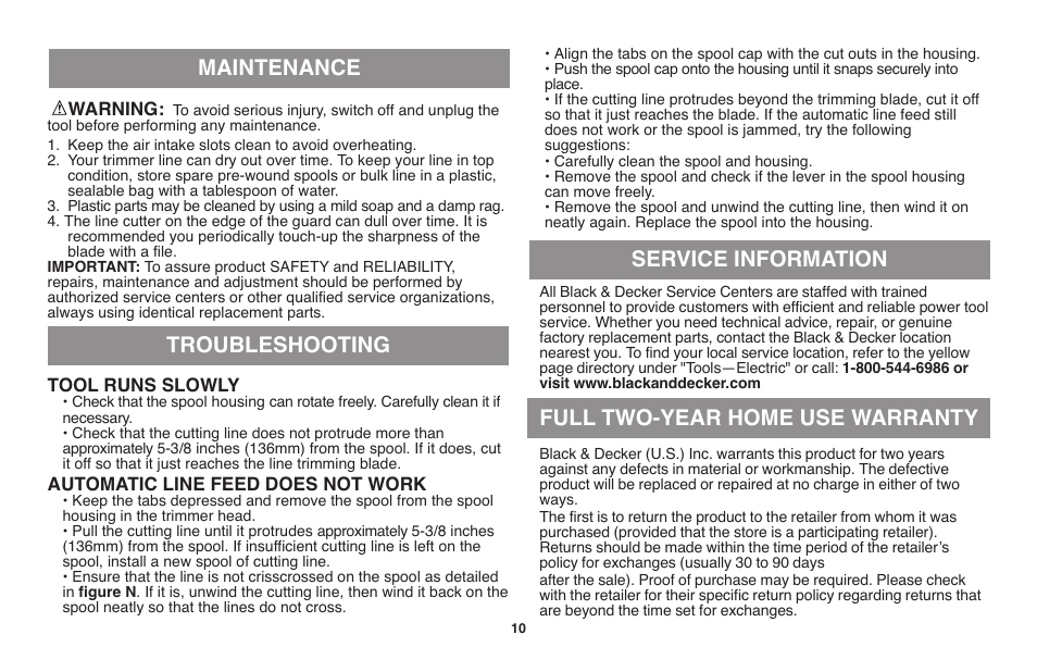 Black & Decker GH710 User Manual | Page 10 / 37