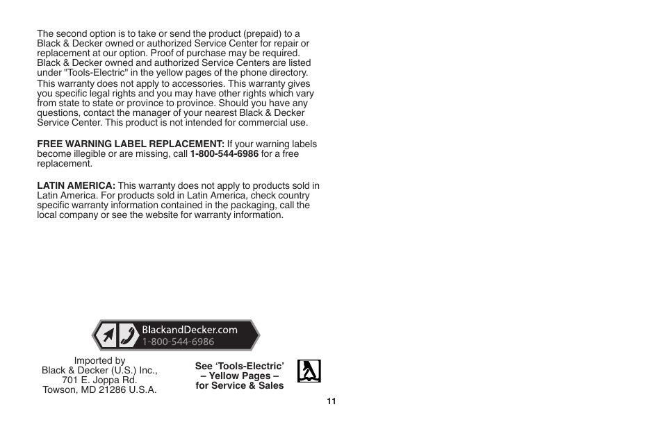 Black & Decker GH710 User Manual | Page 11 / 37