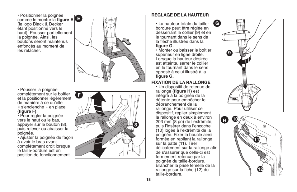 Black & Decker GH710 User Manual | Page 18 / 37