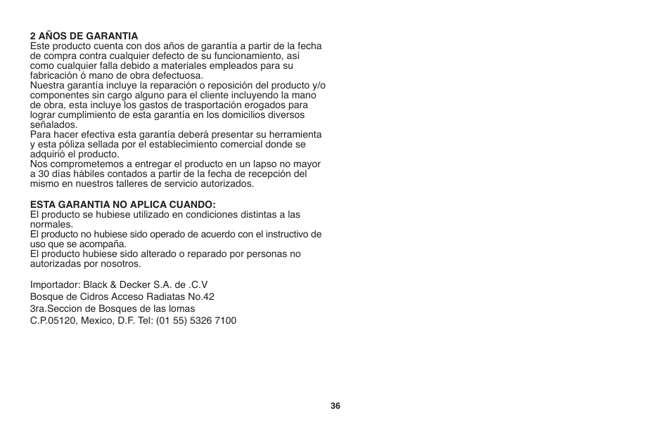 Black & Decker GH710 User Manual | Page 36 / 37