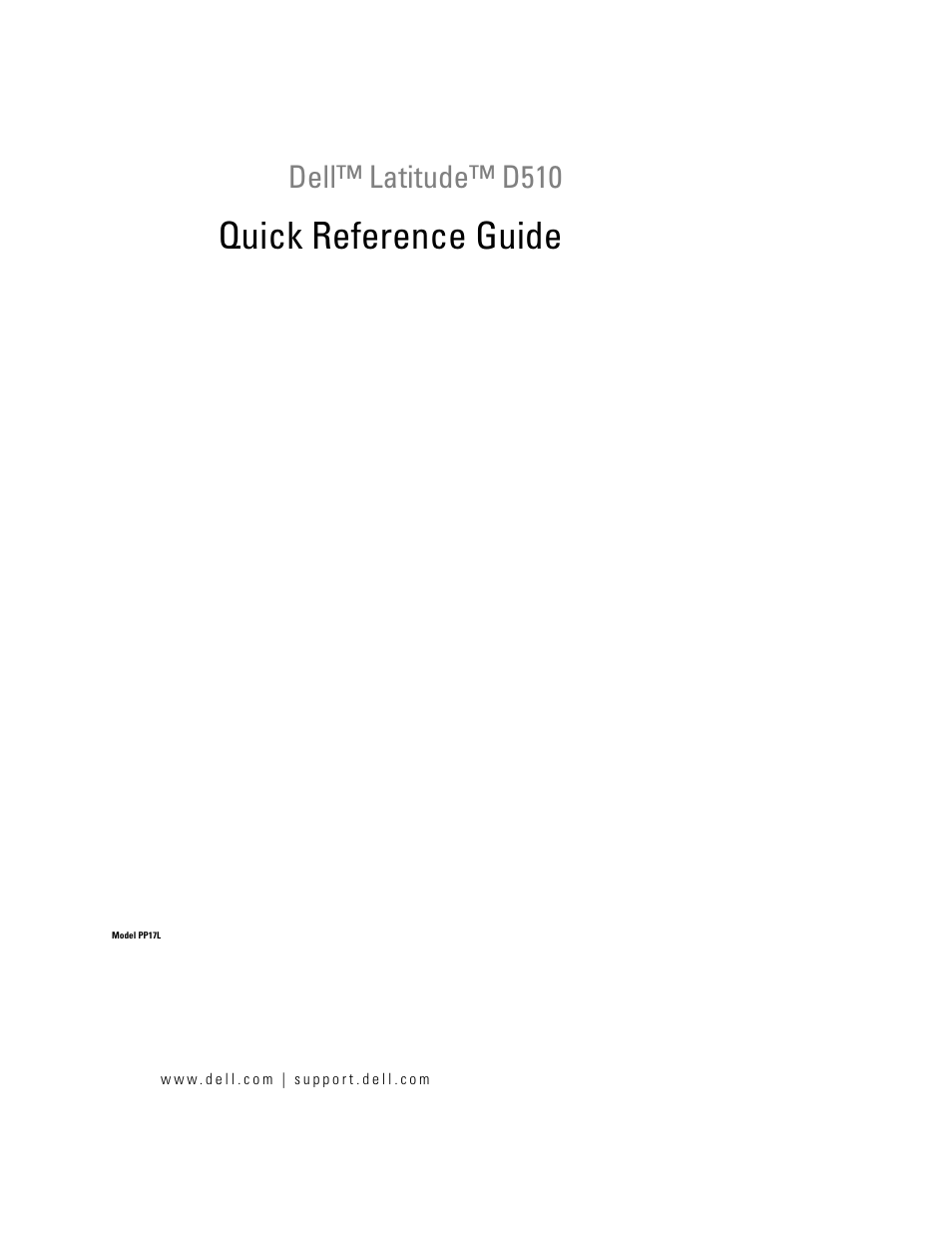 Dell Latitude D510 User Manual | 156 pages