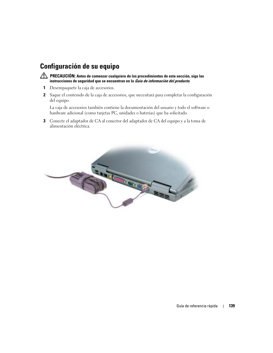 Configuración de su equipo | Dell Latitude D510 User Manual | Page 139 / 156