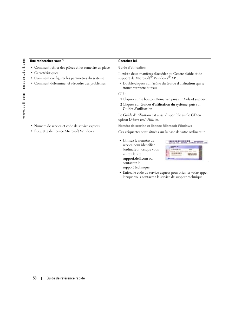 Dell Latitude D510 User Manual | Page 58 / 156