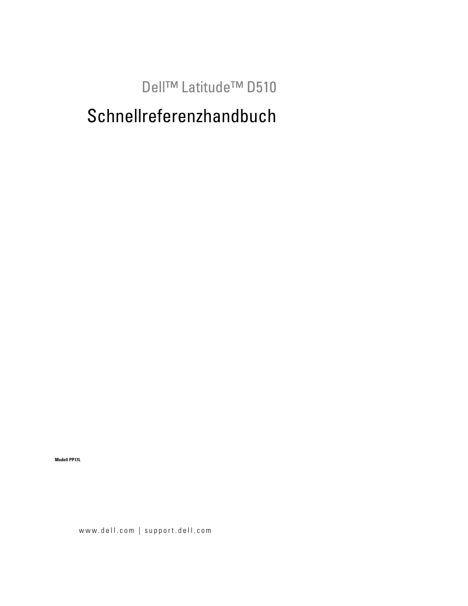 Schnellreferenzhandbuch, Dell™ latitude™ d510 | Dell Latitude D510 User Manual | Page 79 / 156