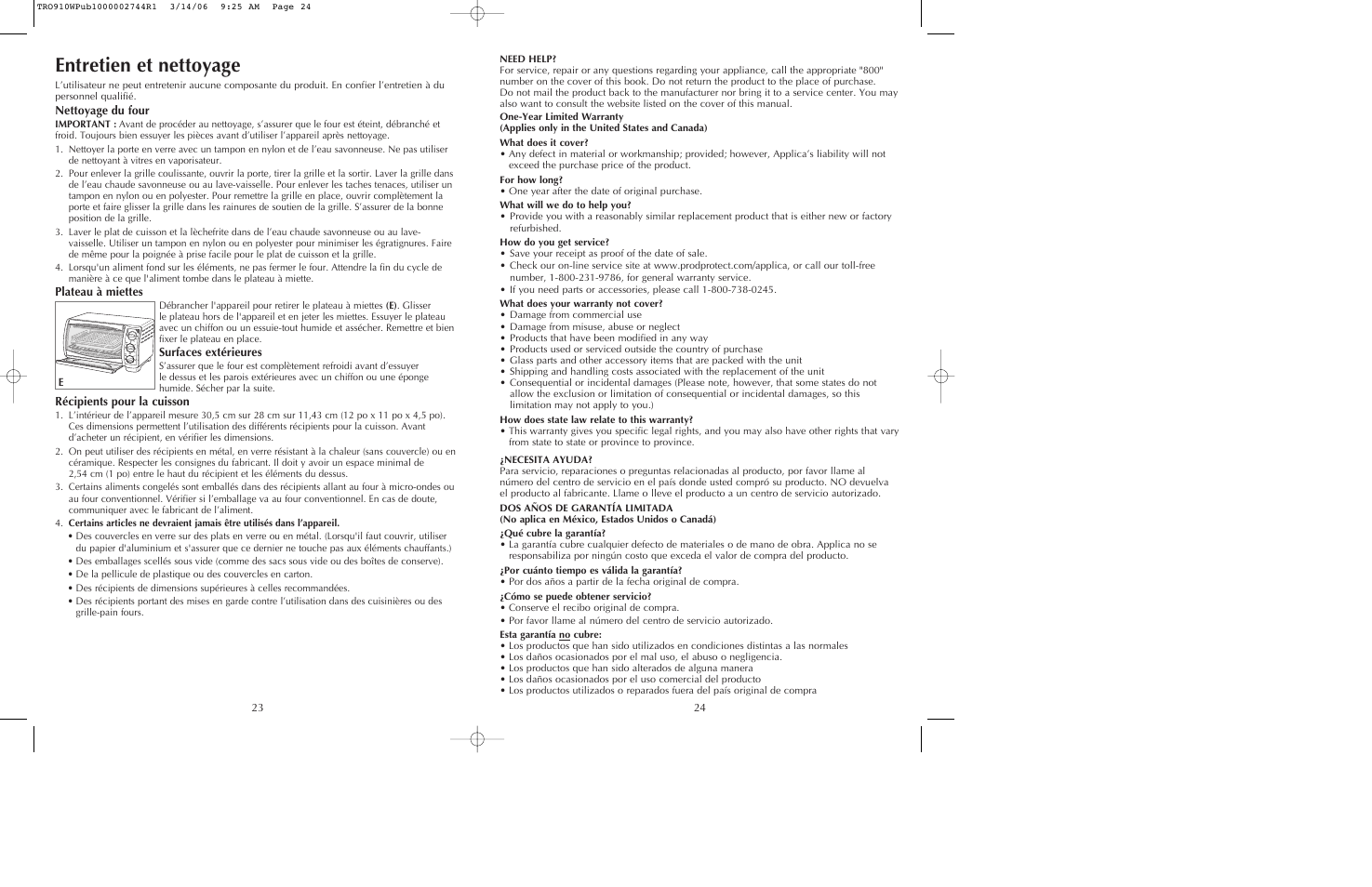 Entretien et nettoyage | Black & Decker TRO910W User Manual | Page 13 / 15