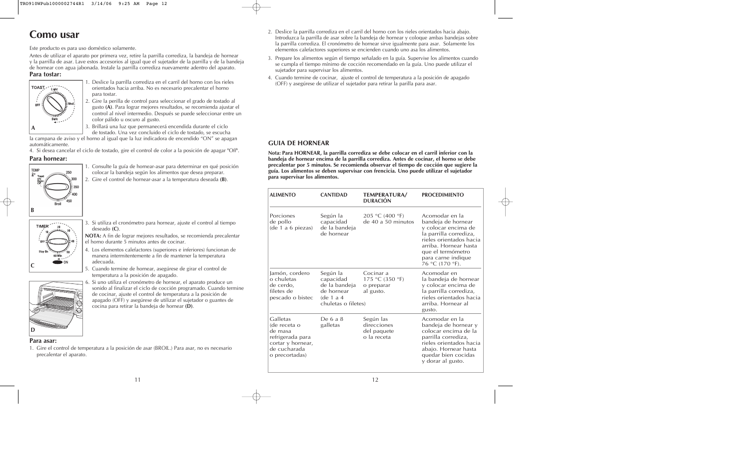 Como usar | Black & Decker TRO910W User Manual | Page 7 / 15