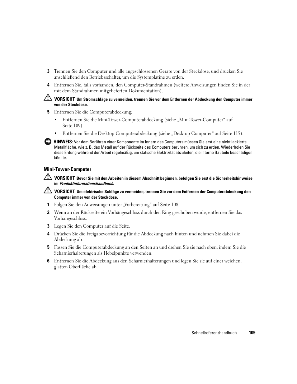 Mini-tower-computer | Dell OptiPlex 320 User Manual | Page 109 / 266