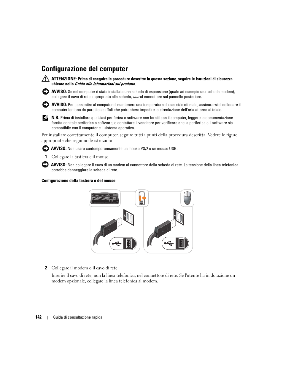 Configurazione del computer | Dell OptiPlex 320 User Manual | Page 142 / 266