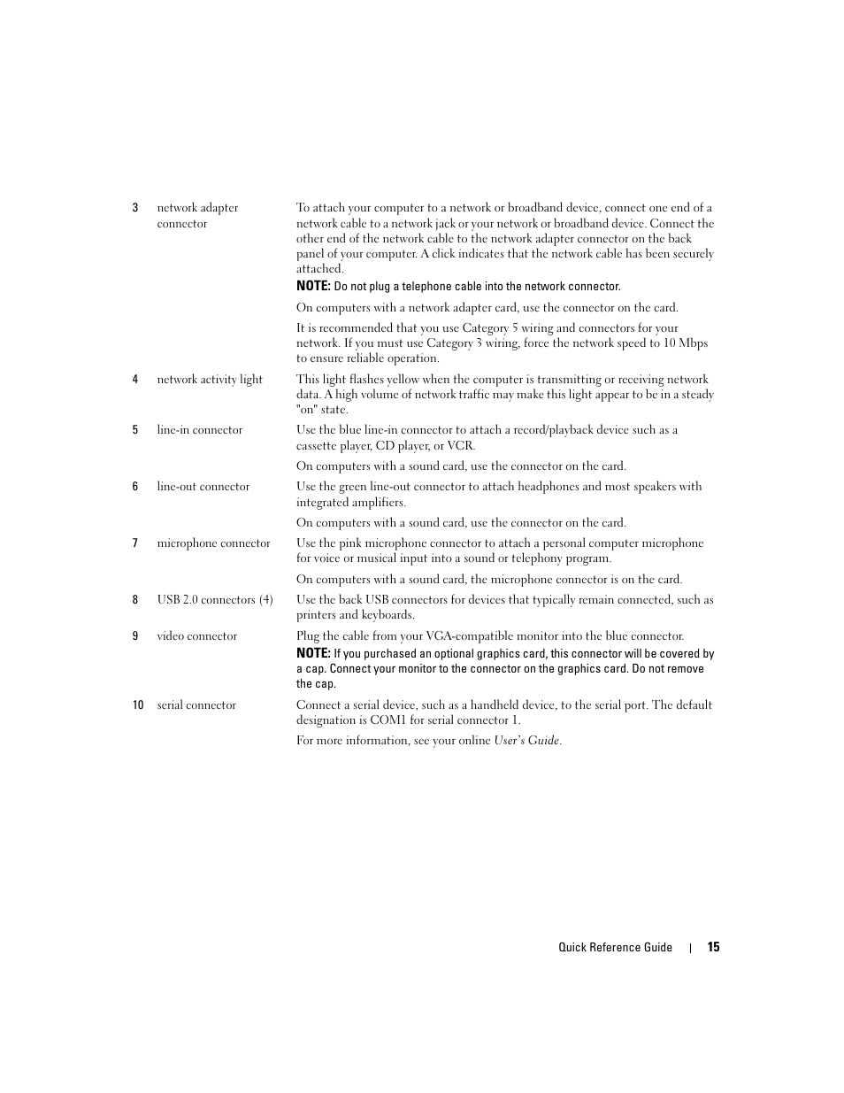 Dell OptiPlex 320 User Manual | Page 15 / 266