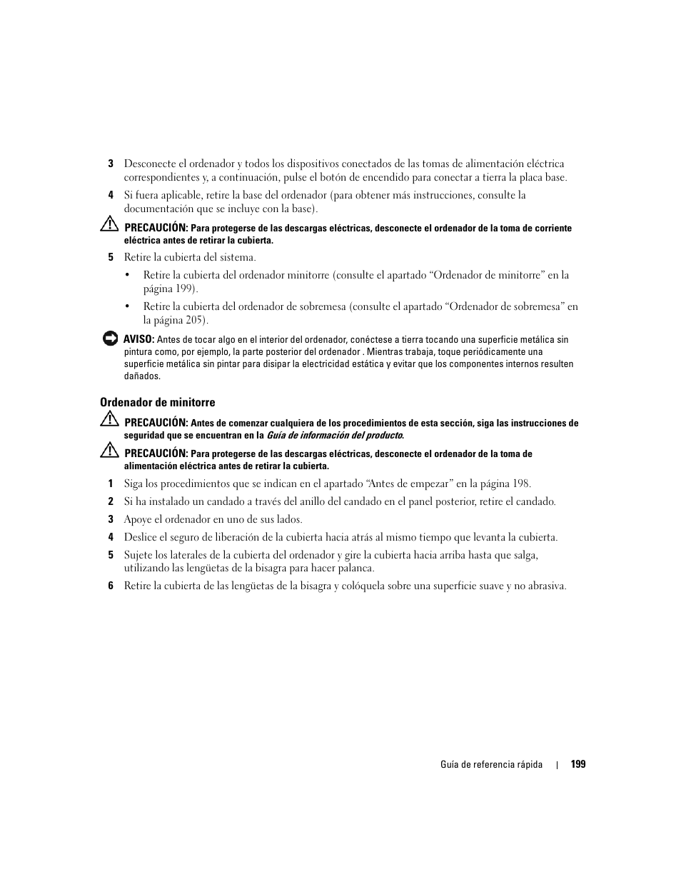 Ordenador de minitorre | Dell OptiPlex 320 User Manual | Page 199 / 266