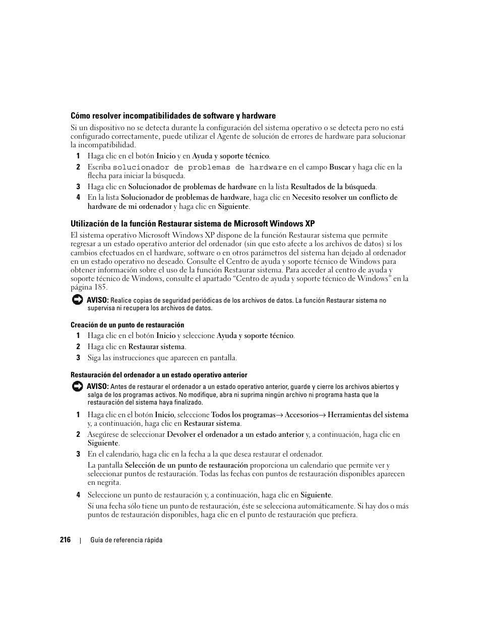 Dell OptiPlex 320 User Manual | Page 216 / 266