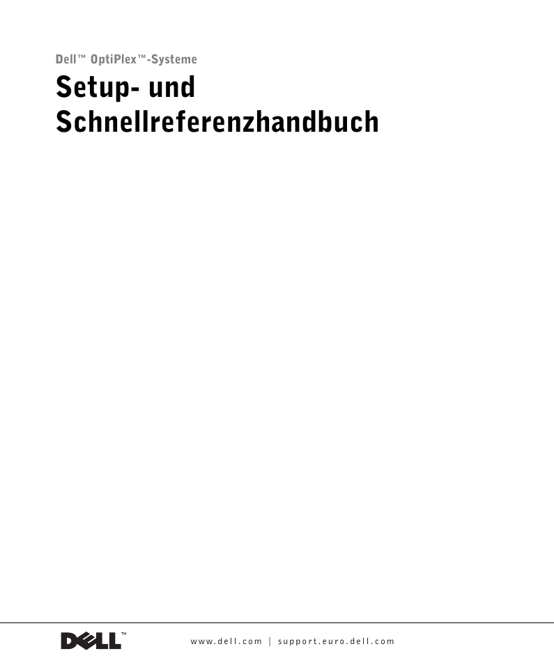 Setup- und schnellreferenzhandbuch | Dell OptiPlex GX270 User Manual | Page 36 / 106