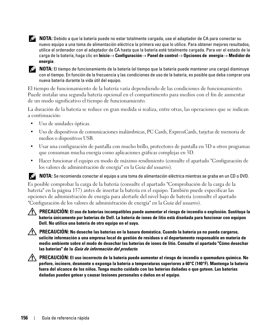 Dell Latitude D631 (Early 2009) User Manual | Page 156 / 166