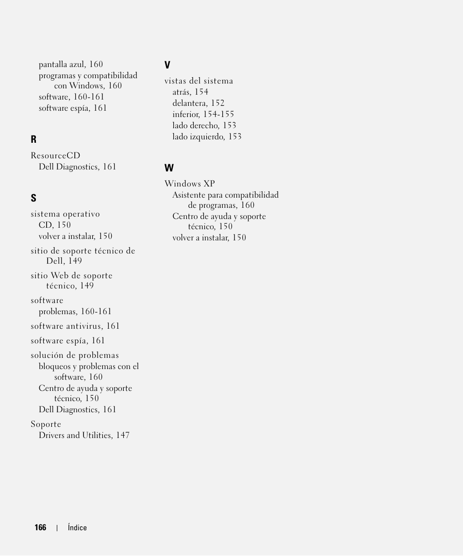 Dell Latitude D631 (Early 2009) User Manual | Page 166 / 166