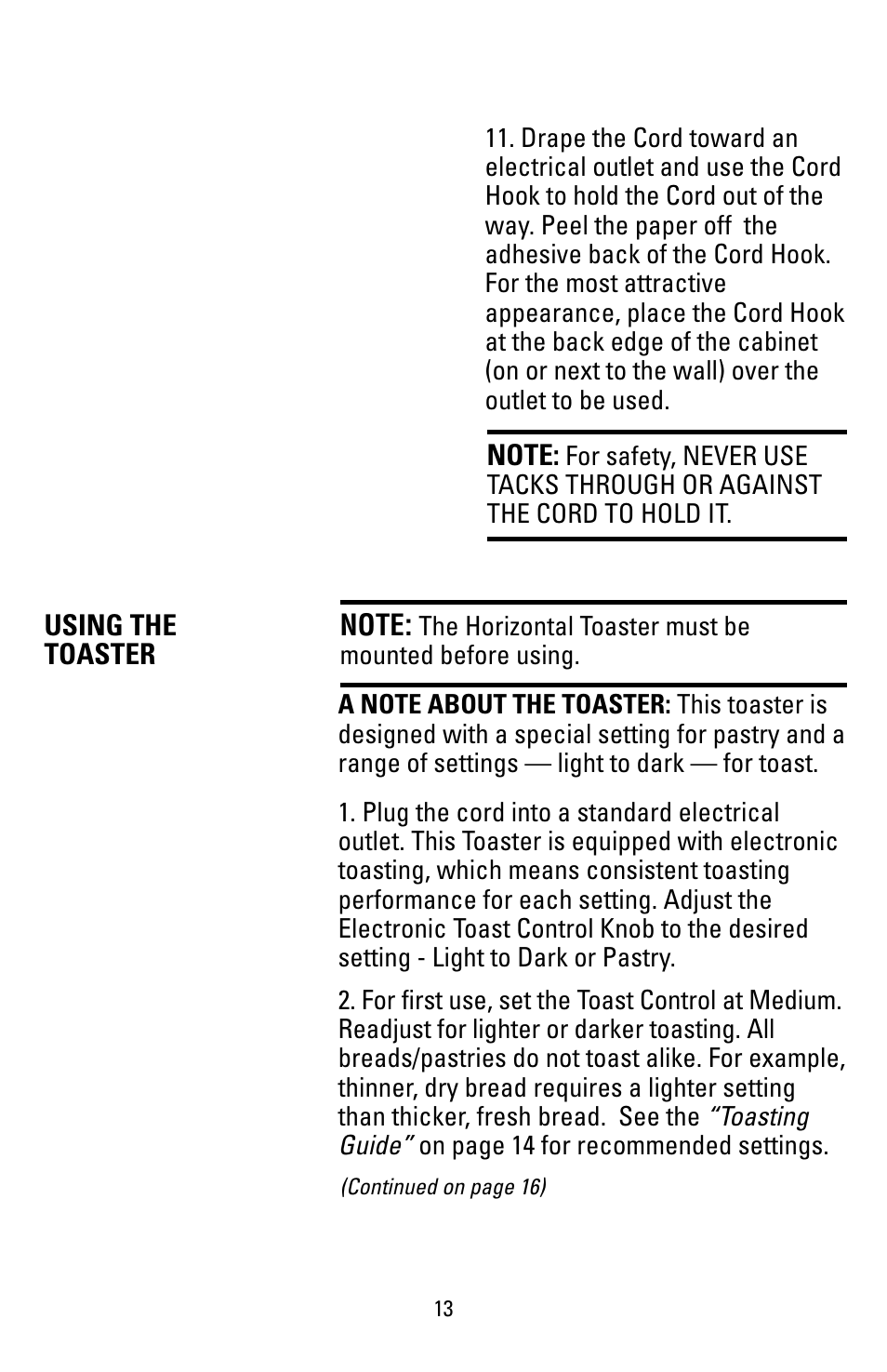 Black & Decker T1000 User Manual | Page 13 / 24