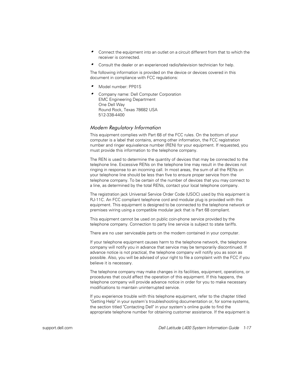 Dell Latitude L400 User Manual | Page 19 / 126