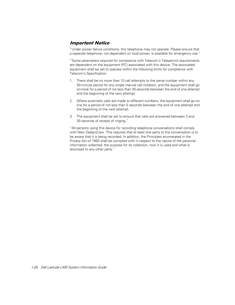 Important notice, Psruwdqw 1rwlfh | Dell Latitude L400 User Manual | Page 30 / 126