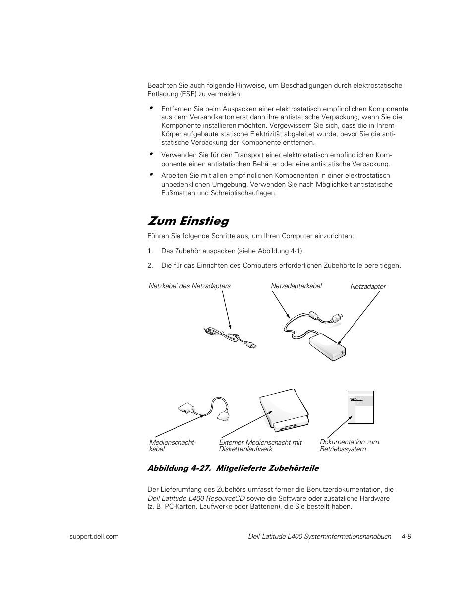 Zum einstieg, Xp (lqvwlhj | Dell Latitude L400 User Manual | Page 71 / 126