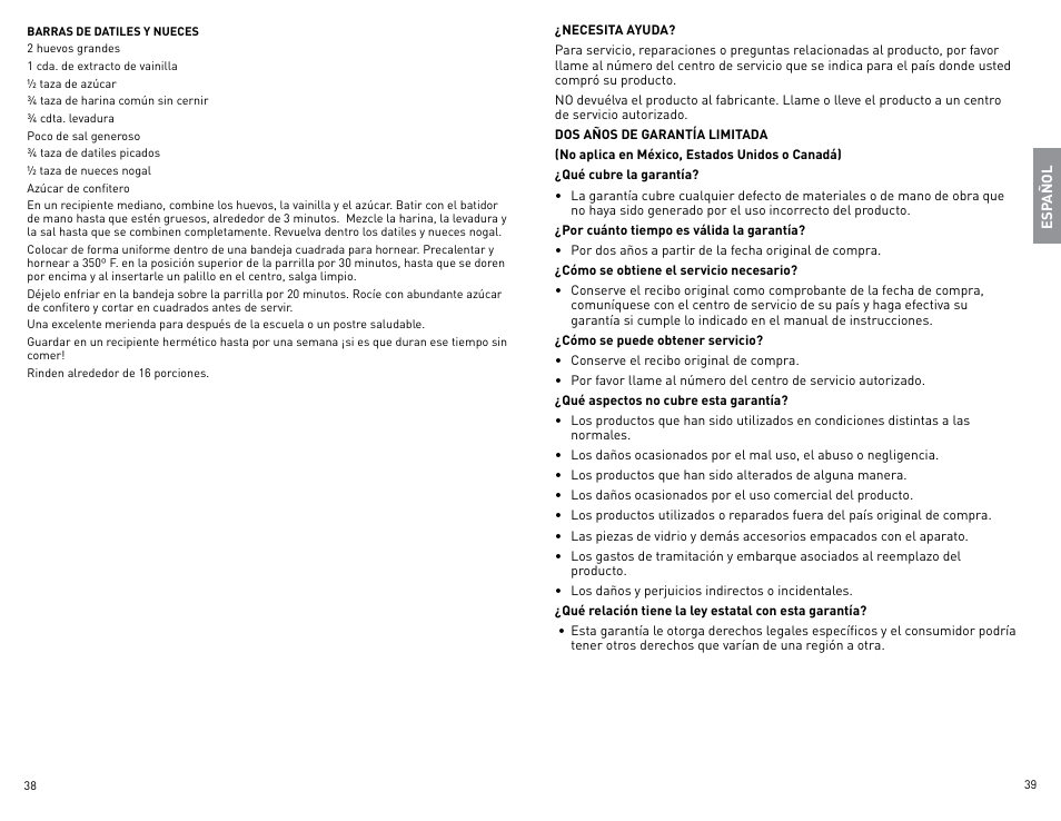 Black & Decker CTO800 User Manual | Page 20 / 23