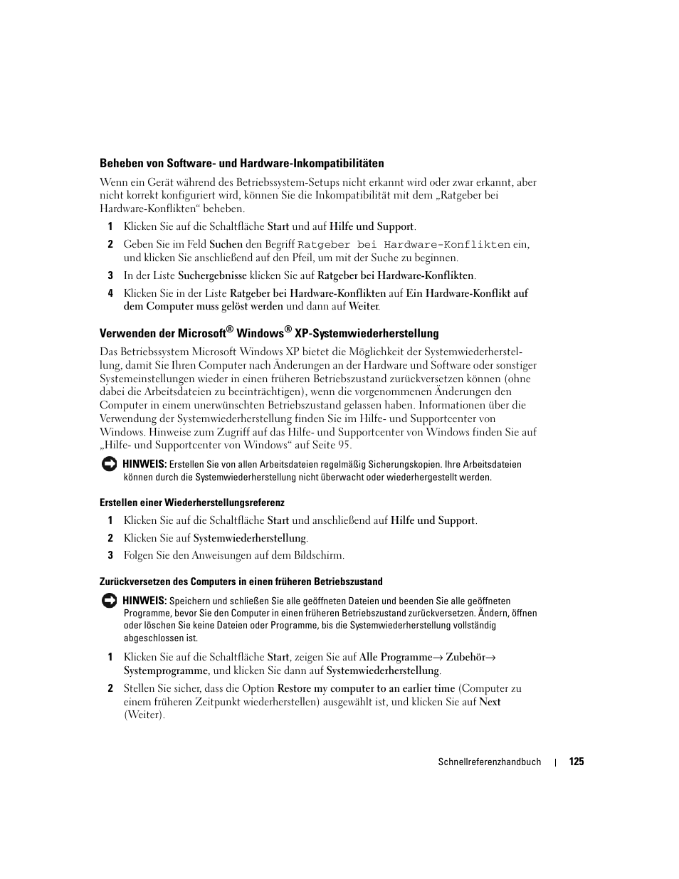 Verwenden der microsoft | Dell OptiPlex GX520 User Manual | Page 125 / 266