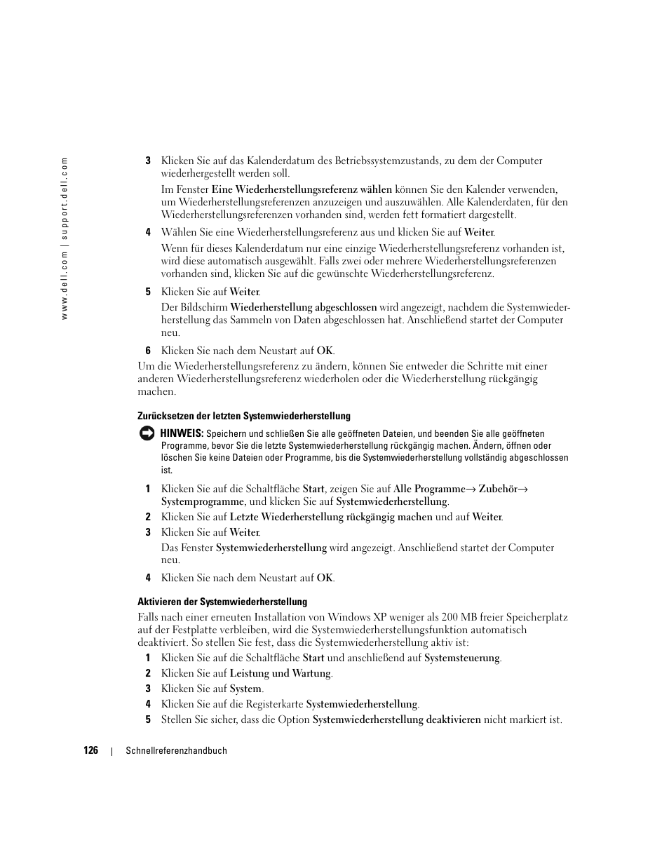 Dell OptiPlex GX520 User Manual | Page 126 / 266