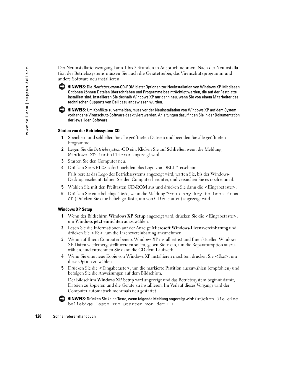 Dell OptiPlex GX520 User Manual | Page 128 / 266