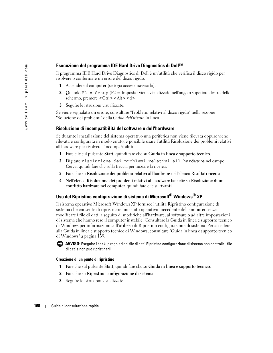 Dell OptiPlex GX520 User Manual | Page 168 / 266