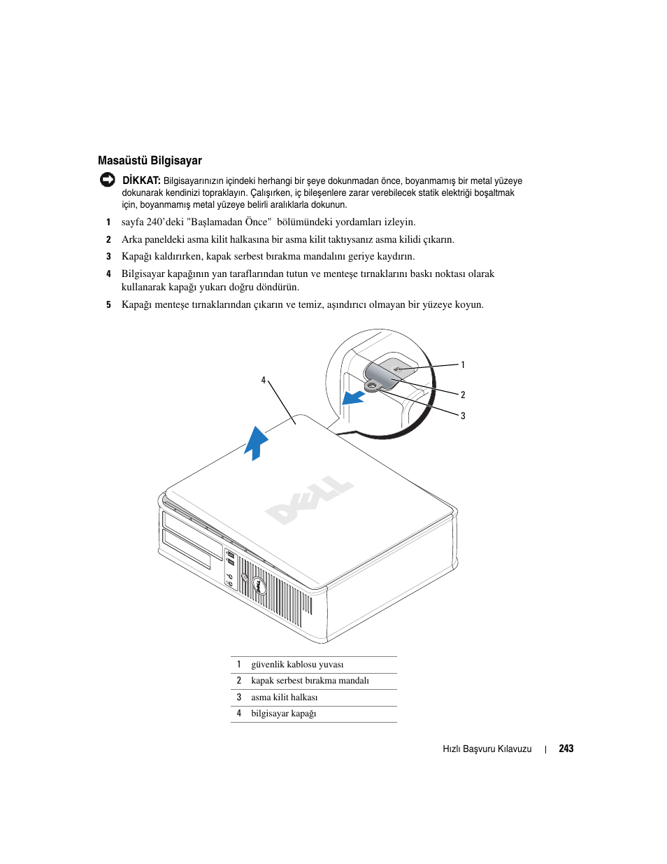 Masaüstü bilgisayar | Dell OptiPlex GX520 User Manual | Page 243 / 266