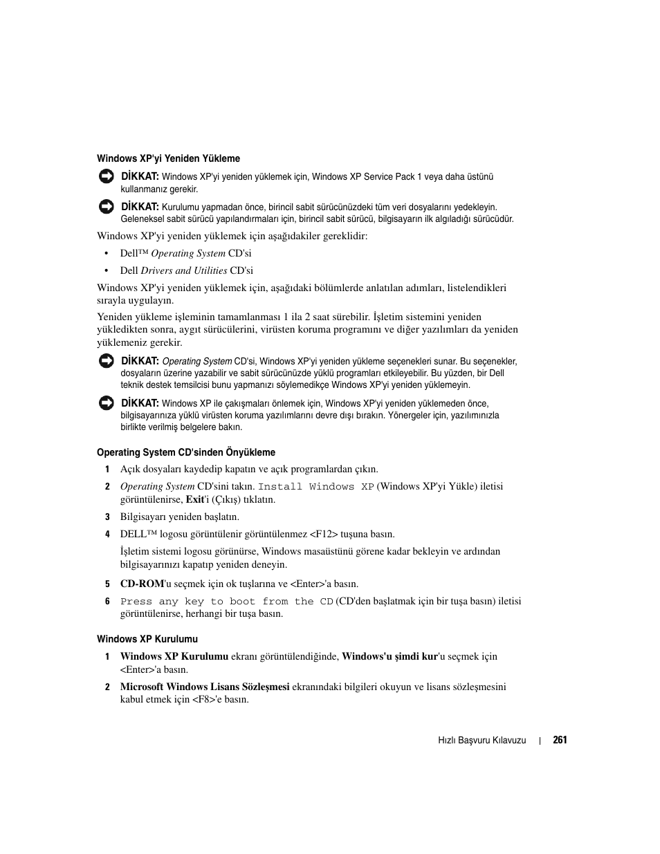 Dell OptiPlex GX520 User Manual | Page 261 / 266