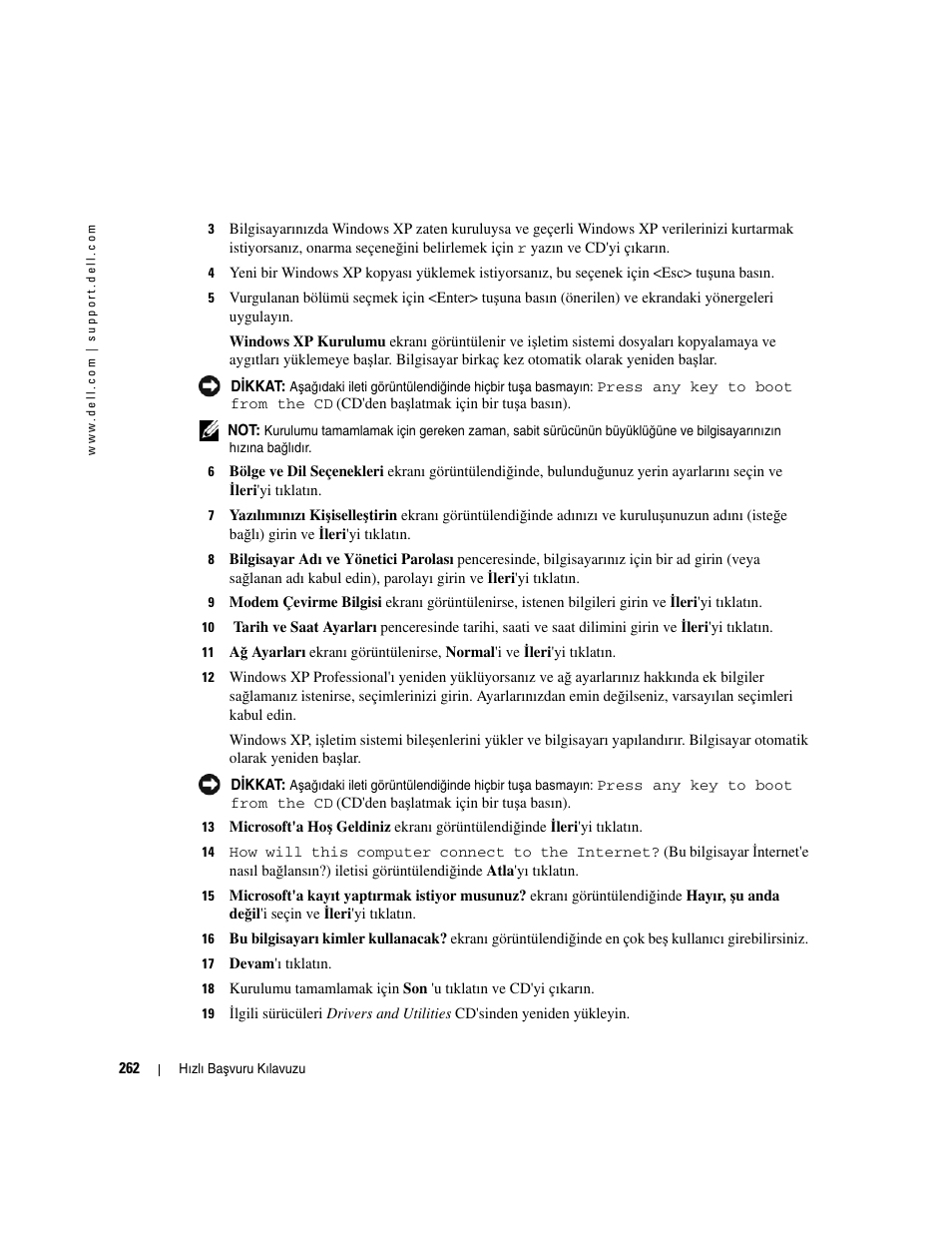 Dell OptiPlex GX520 User Manual | Page 262 / 266