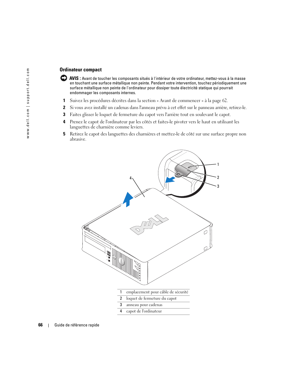Ordinateur compact | Dell OptiPlex GX520 User Manual | Page 66 / 266