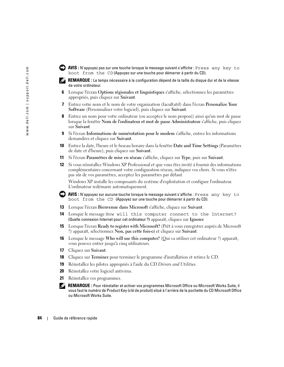 Dell OptiPlex GX520 User Manual | Page 84 / 266
