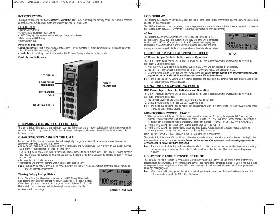 Black & Decker ELECTROMATE 500 User Manual | Page 3 / 8