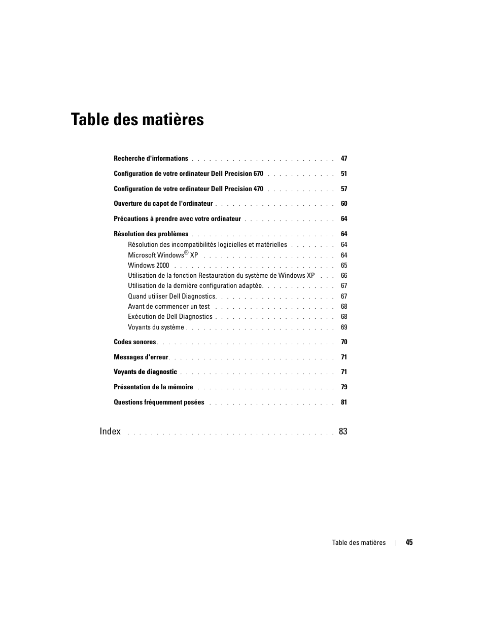 Dell Precision 670 User Manual | Page 45 / 210