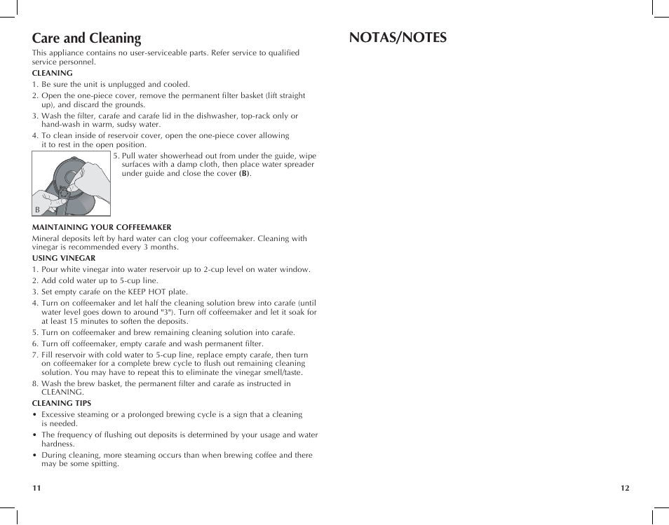 Care and cleaning | Black & Decker DCM601B User Manual | Page 7 / 11