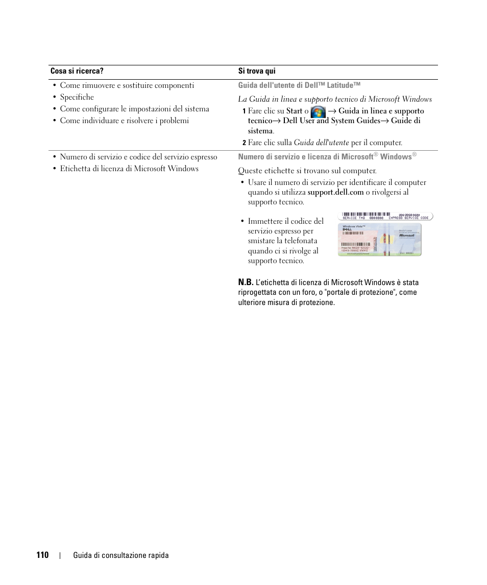 Dell Latitude D830 (Early 2007) User Manual | Page 110 / 156