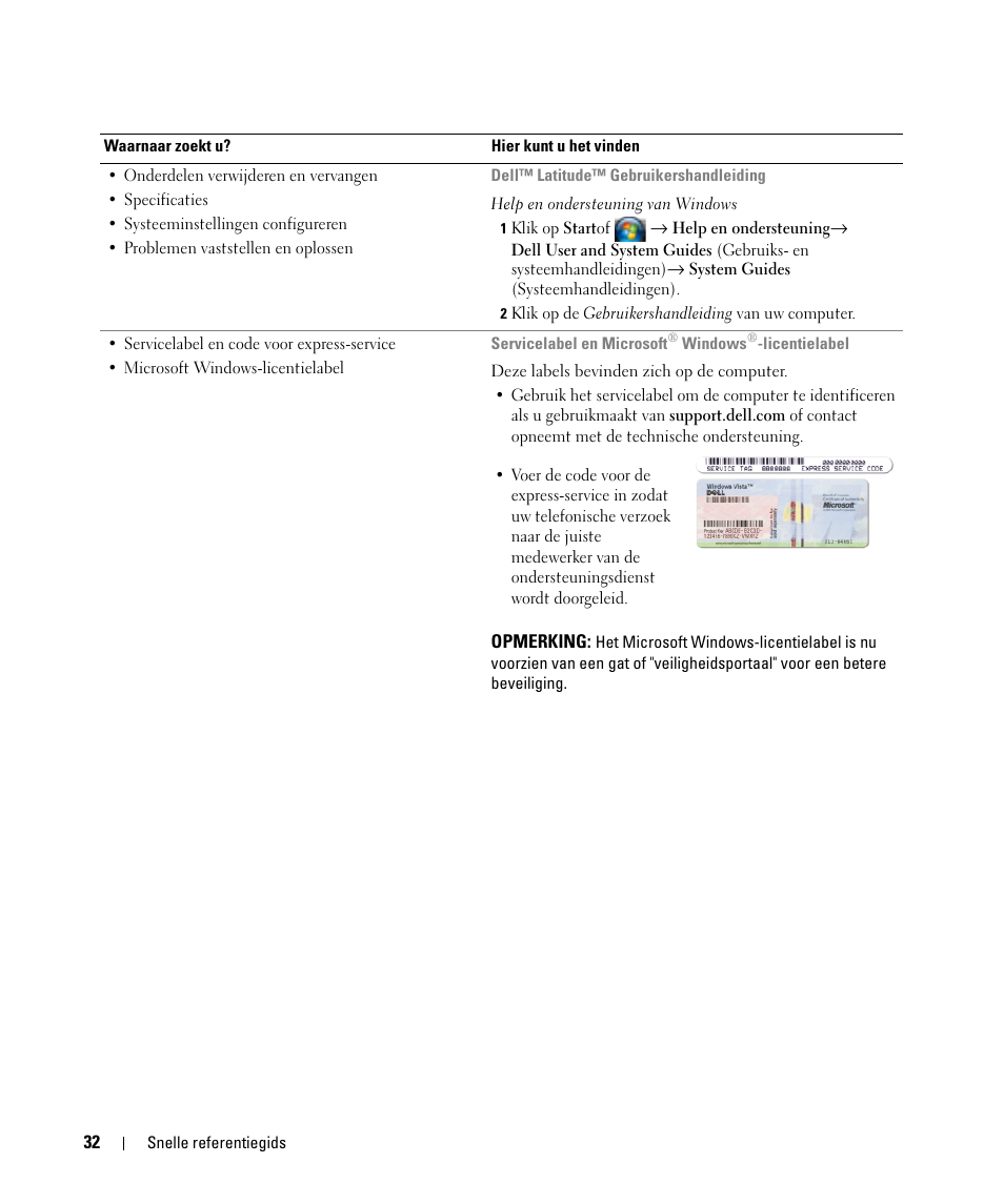 Dell Latitude D830 (Early 2007) User Manual | Page 32 / 156