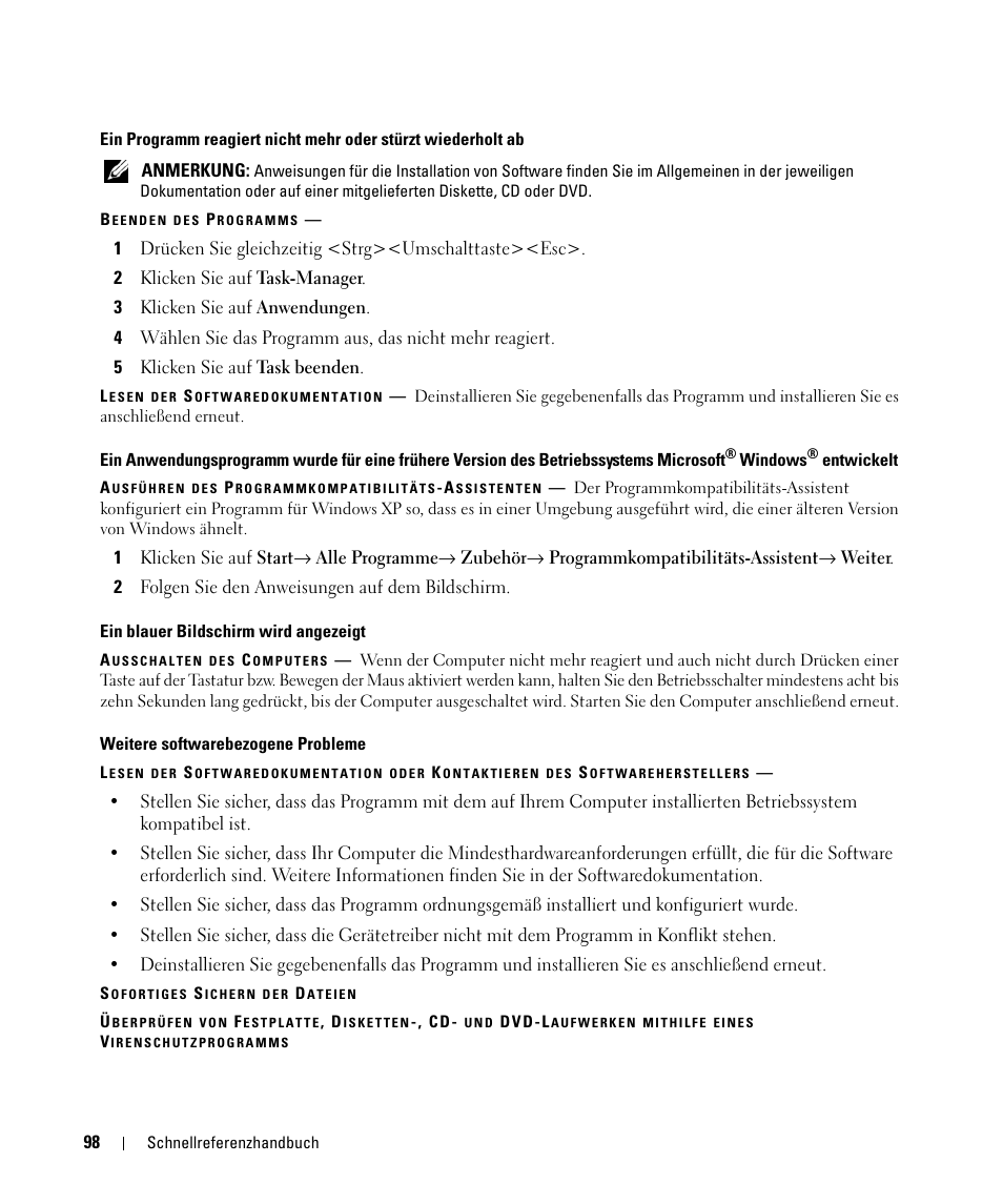 Dell Latitude D830 (Early 2007) User Manual | Page 98 / 156