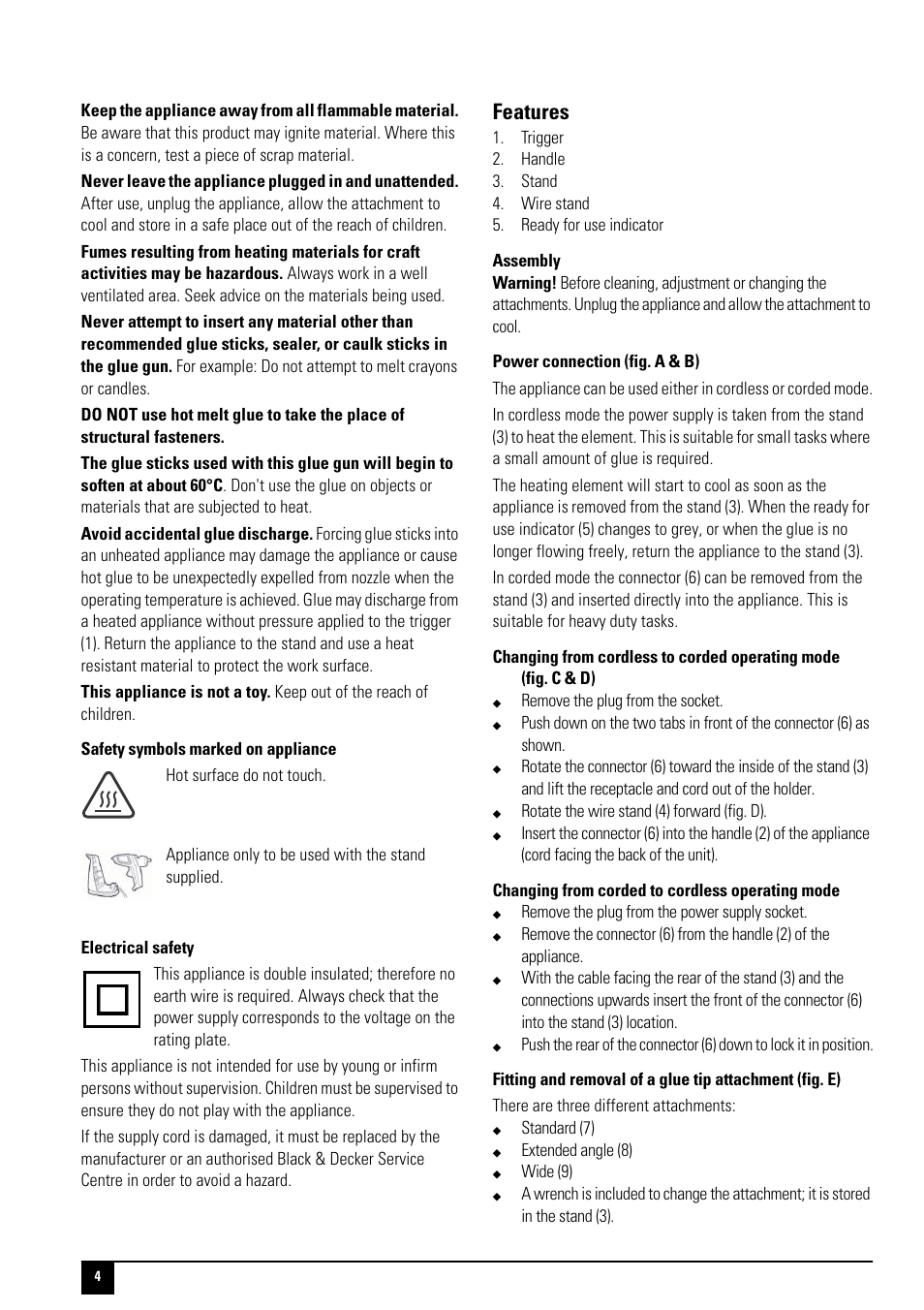 Features | Black & Decker 496011-00 User Manual | Page 4 / 12