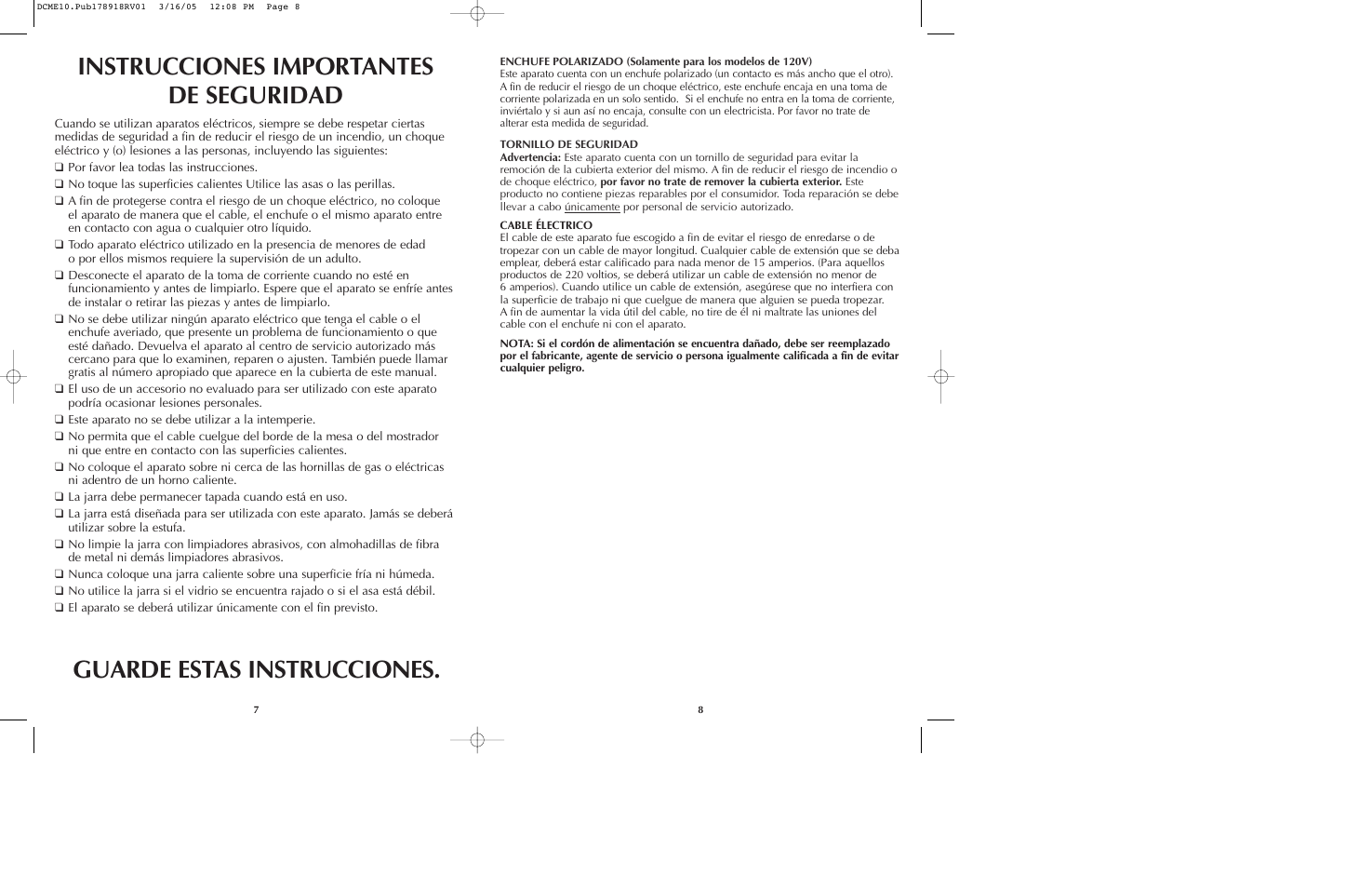 Black & Decker DCME10B User Manual | Page 5 / 15