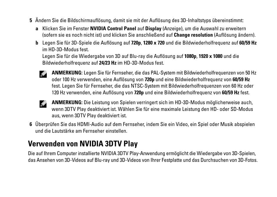 Verwenden von nvidia 3dtv play | Dell XPS 17 (L701X, Late 2010) User Manual | Page 27 / 40